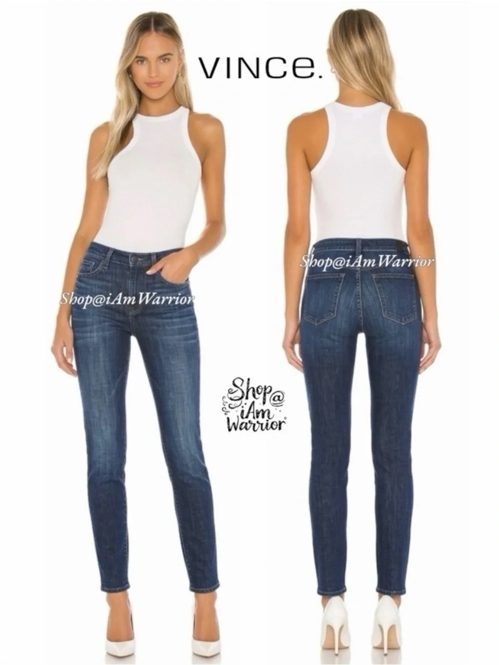 Vince Dylan dark wash skinny jeans *shop@iamwarrior